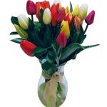 20 Color Tulips in a Vase